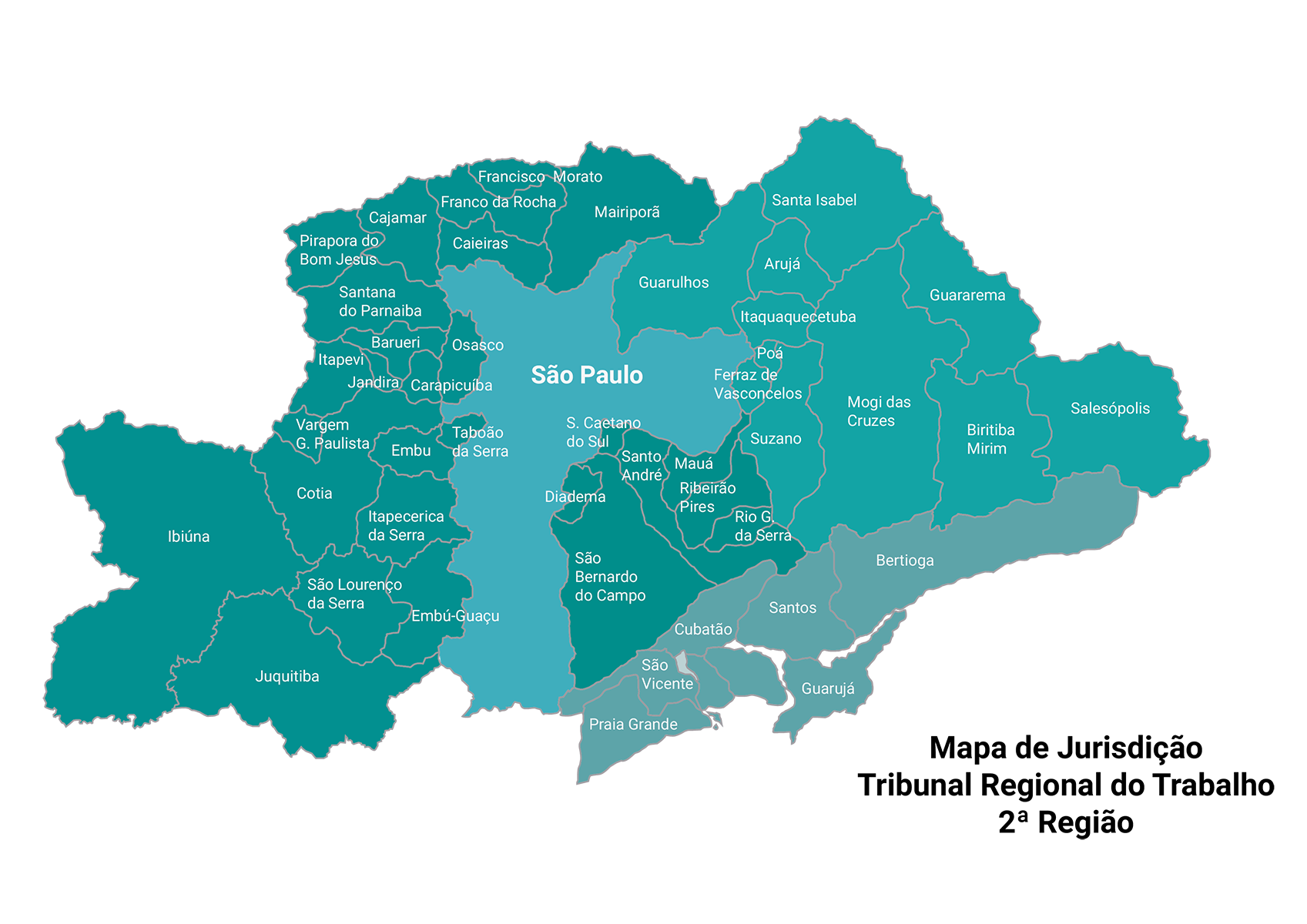 Mapa TRT/SP